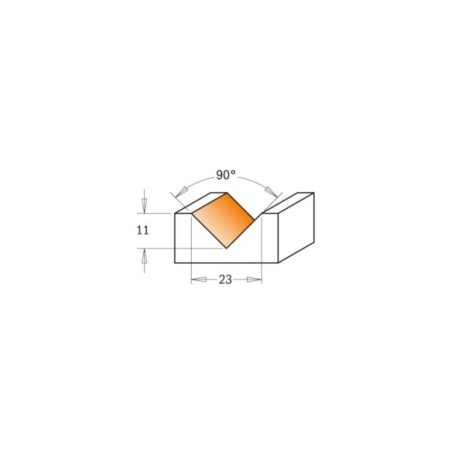Frese per scanalature a “V” con coltelli reversibili (90°)